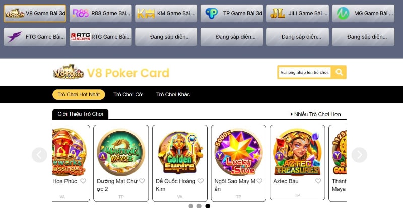 Những nhà cung cấp game bài tại nhà cái N88